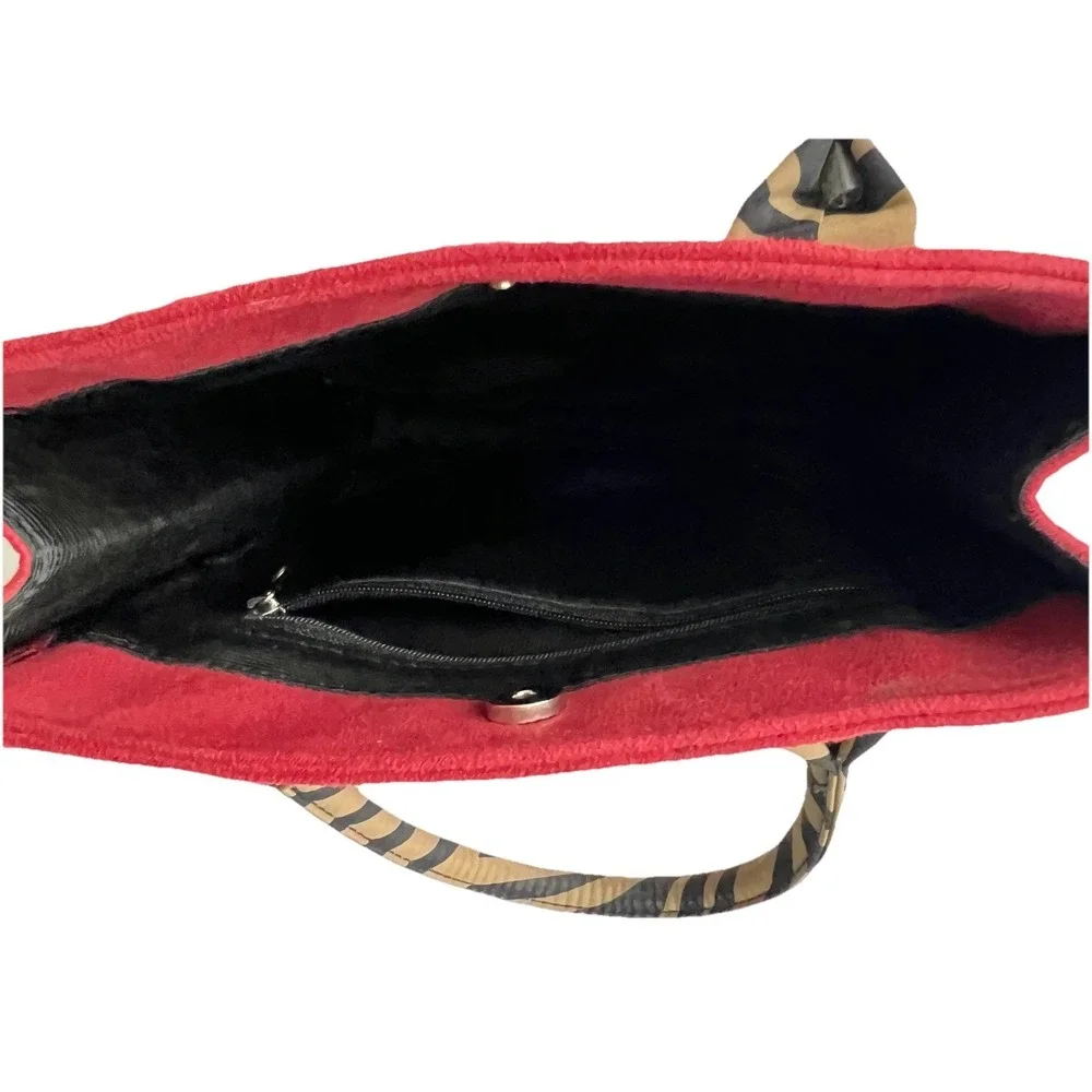 Alan Stuart Purse Accessory‎ Tote Handbag Women Red Suede